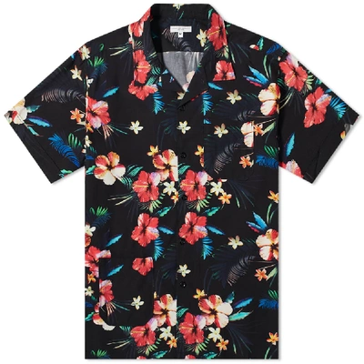 Shop Engineered Garments Hawaiian Camp Shirt In Black
