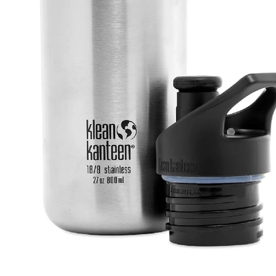 Shop Klean Kanteen End. X  Single-walled Sport 3.0 Bottle In Silver