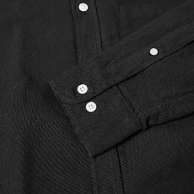 Shop Portuguese Flannel Belavista Button Down Oxford Shirt In Black