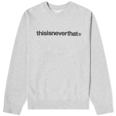 Shop Thisisneverthat T-logo Crew In Grey