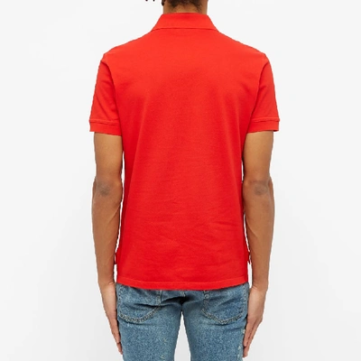 Shop Givenchy Tape Logo Pocket Polo In Red