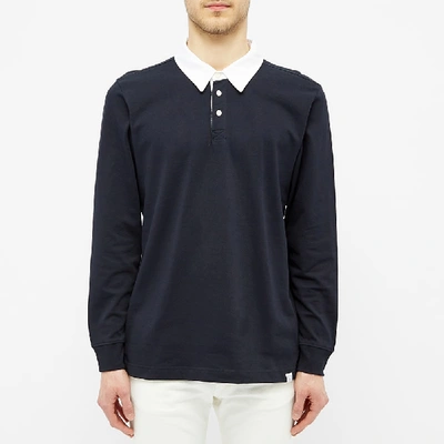 Shop Norse Projects Ruben Rugby Shirt In Blue