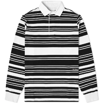 Shop Pop Trading Company Pop Trading Company Stripe Rugby Shirt In White