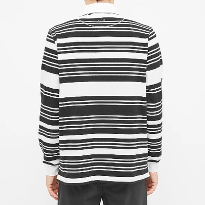 Shop Pop Trading Company Pop Trading Company Stripe Rugby Shirt In White