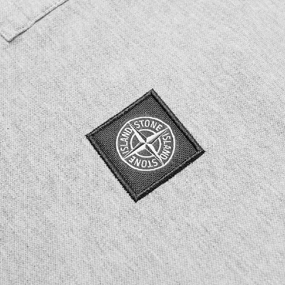 Shop Stone Island Stretch Pique Tipped Polo In Grey