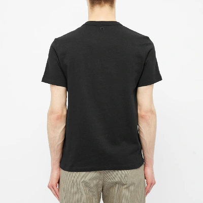 Shop Ami Alexandre Mattiussi Ami Small Tricolour Logo Tee In Black