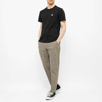 Shop Ami Alexandre Mattiussi Ami Small Tricolour Logo Tee In Black