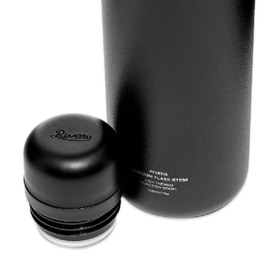 Shop Rivers Stem Double Walled Stainless Steel Vacuum Flask In Black