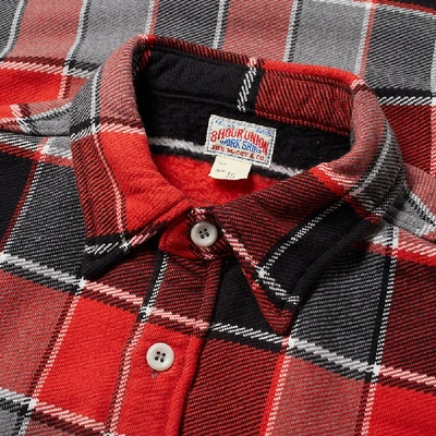 Shop The Real Mccoys The Real Mccoy's 8hu Napped Flannel Shirt In Red