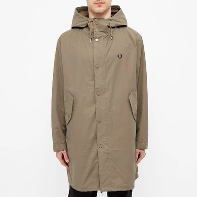 Fred Perry Lightweight Parka In Light Brown In Military Green | ModeSens