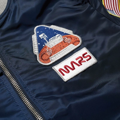 Shop Alpha Industries Ma-1 Lw Mission To Mars Jacket In Blue