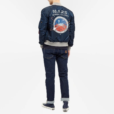 Shop Alpha Industries Ma-1 Lw Mission To Mars Jacket In Blue
