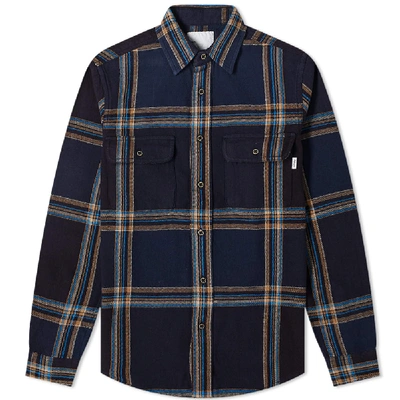 Shop Adsum Big Plaid Overshirt In Blue