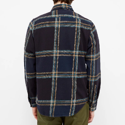 Shop Adsum Big Plaid Overshirt In Blue