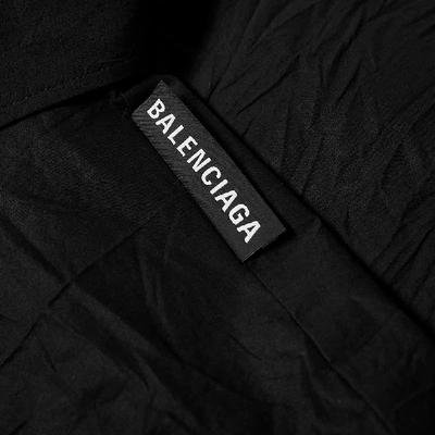 Shop Balenciaga Logo Tab Shirt In Black