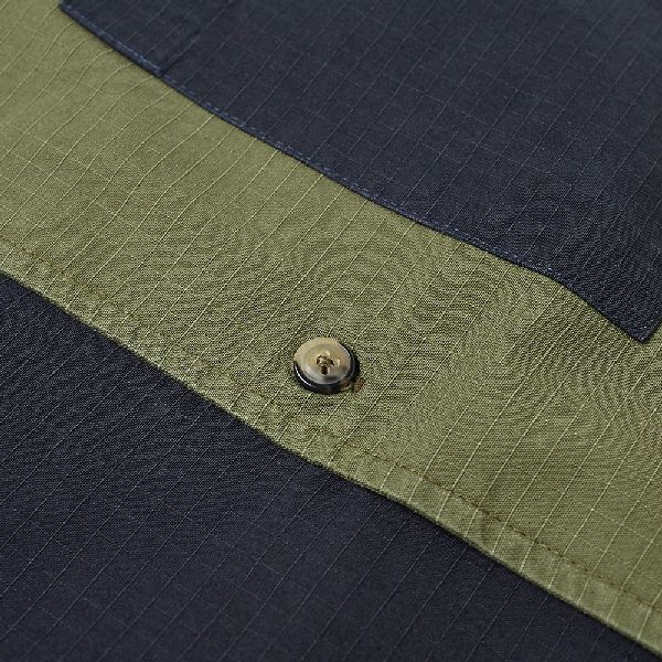 Bleu De Paname Patchwork Surf Shirt In Blue Modesens