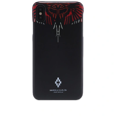 Shop Marcelo Burlon County Of Milan Marcelo Burlon Geometric Wings Iphone X Case In Black