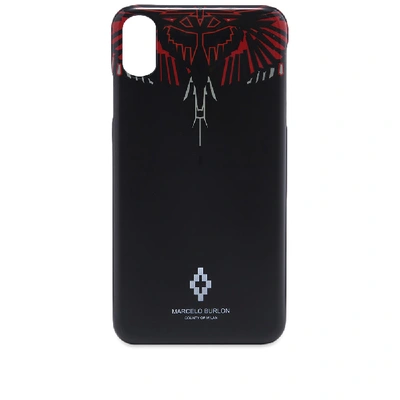 Shop Marcelo Burlon County Of Milan Marcelo Burlon Geometric Wings Iphone X Case In Black