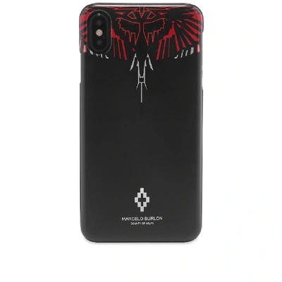 Shop Marcelo Burlon County Of Milan Marcelo Burlon Geometric Wings Iphone Xs Max Case In Black