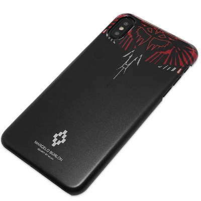 Shop Marcelo Burlon County Of Milan Marcelo Burlon Geometric Wings Iphone Xs Max Case In Black