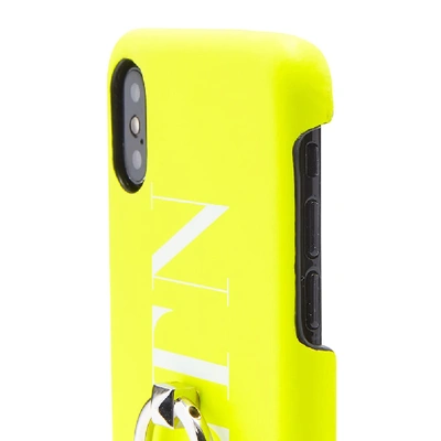Shop Valentino Fluo Vltn Iphone Xs Case In Yellow