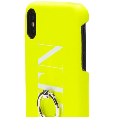 Shop Valentino Fluo Vltn Iphone Xs Max Case In Yellow