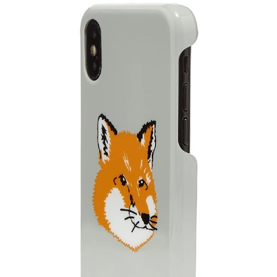 Shop Maison Kitsuné Fox Head Iphone X Case In Grey