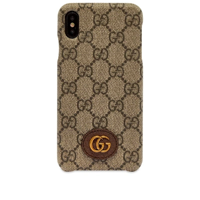 Shop Gucci Ophidia Gg Iphone X/xs Max Case In Brown
