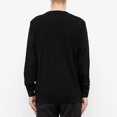 Shop Givenchy Floral Jacquard Crew Knit In Black