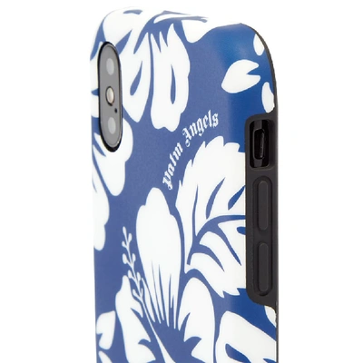 Shop Palm Angels Hawaiian Iphone X Case In Blue