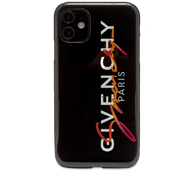 Shop Givenchy Rainbow Signature Logo Iphone 11 Case In Black