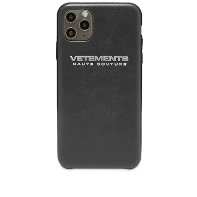 Shop Vetements Haute Couture Iphone 11 Pro Max Case In Black