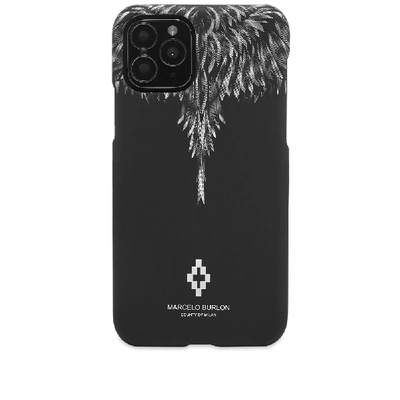 Shop Marcelo Burlon County Of Milan Marcelo Burlon Sharp Wings Iphone 11 Pro Case In Black