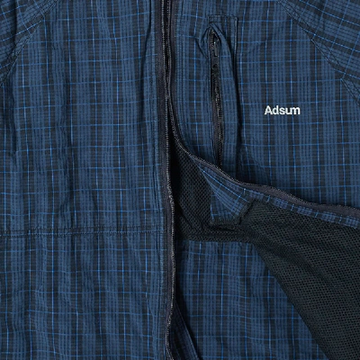 Shop Adsum Plaid Windbreaker In Blue