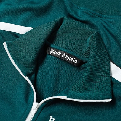 Shop Palm Angels Taped Track Jacket In Green