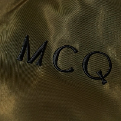 Shop Mcq By Alexander Mcqueen Mcq Embroidered Logo Ma1 Bomber Jacket In Green