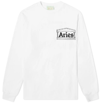 Shop Aries Long Sleeve Y2k Tee In White