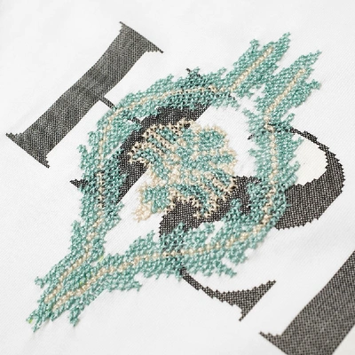 Shop Adish Long Sleeve Embroidered Sawsana Tee In White