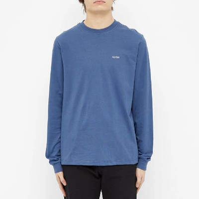 Shop Adish Long Sleeve Embroidered Sawsana Tee In Blue