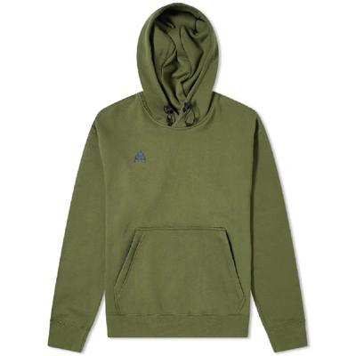 Shop Nike Acg Pullover Hoody In Green