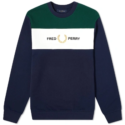 Fred perry top panel embroidered sweat