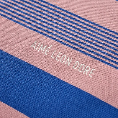 Shop Aimé Leon Dore Thin Striped Tee In Blue