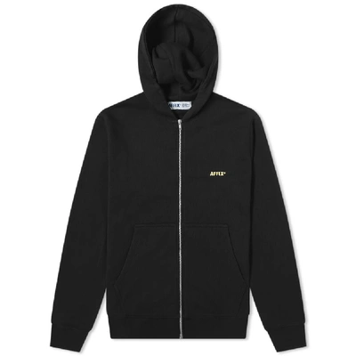 Shop Affix Basic Embroidered Zip Hoody In Black