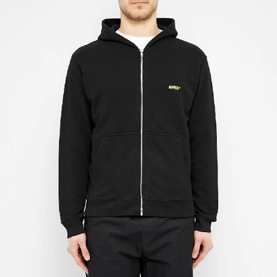 Shop Affix Basic Embroidered Zip Hoody In Black