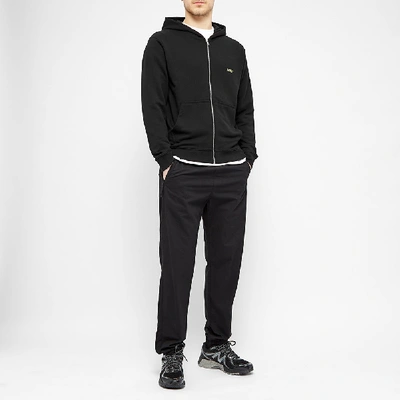 Shop Affix Basic Embroidered Zip Hoody In Black