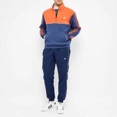 Shop Adidas Originals Adidas Mod Half Zip Sweat In Orange