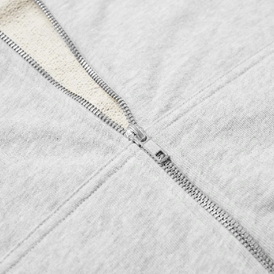 Shop Affix Basic Embroidered Zip Hoody In Grey