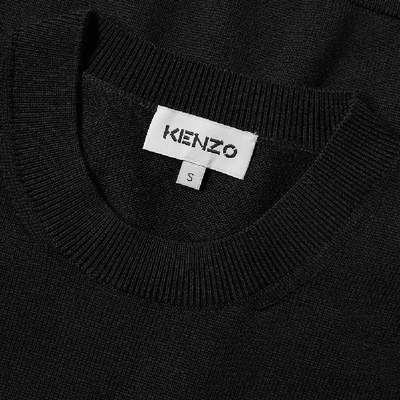 Shop Kenzo Tiger Crest Crew Knit In Black
