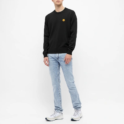 Shop Kenzo Tiger Crest Crew Knit In Black