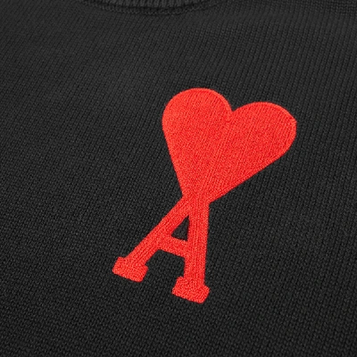 Shop Ami Alexandre Mattiussi Ami Large A Heart Crew Knit In Black